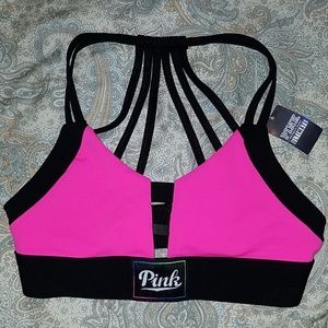 NWT Pink Victoria's Secret sports bra in S